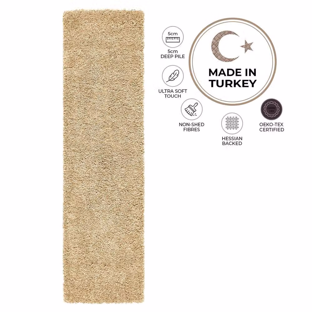 Bravich LTD California Shaggy Area Rug, Beige, W: 230 cm, D: 160 cm – 4