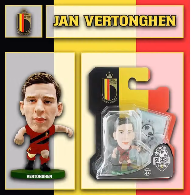 SoccerStarz Jan Vertonghen Belgium New Kit Mini Figure, Red, Height: 5 cm
