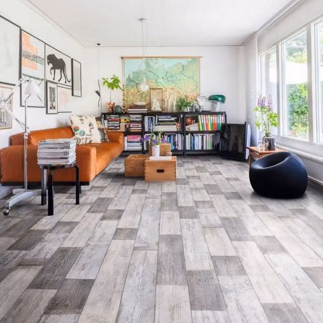 Vinyl Flooring UK Beige Wood Effect Cushion Backed 2.8mm Vinyl Flooring W: 200 cm, D: 400 cm
