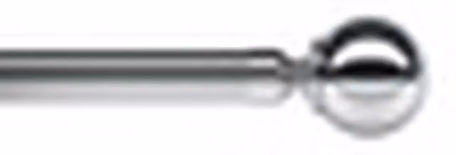 NewEdgeBlinds Silver Ball End Metal Eyelet Curtain Pole Set, Width: 50 cm