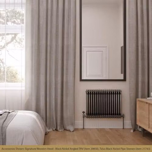 UK Radiators Alpha Raw Metal 4 Column Horizontal Traditional Cast-Iron Style Radiator in Silver, W: 76.8 cm, H: 60 cm – 3