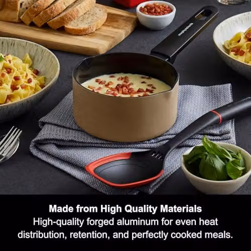 Morphy Richards Aluminium and Ceramic Milk Pan, Beige, 14 cm – 2