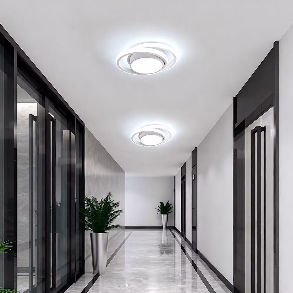 Goeco Modern Round LED Ceiling Light, White, 32W, 6500K Cool White, Dia: 28 cm – 3