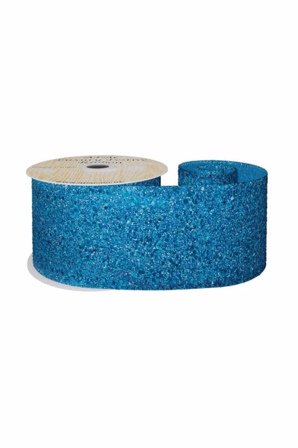 KDMD Turquoise Glitter Wired Ribbon, Width: 6.3 cm, Length: 10 yards – 2