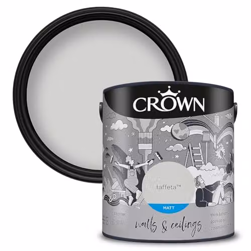 Crown Breatheasy Matt Emulsion Paint for Walls and Ceilings, Taffeta, 2.5 l – 1