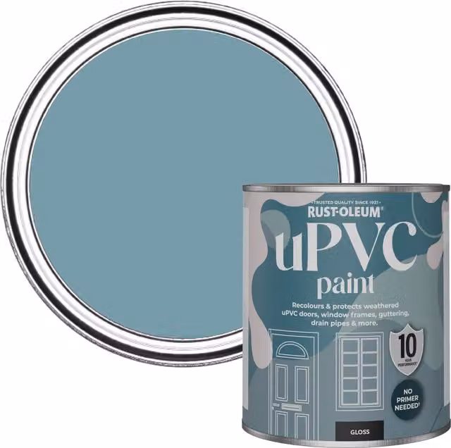 Rust-Oleum UPVC Paint in Gloss Finish, Pacific State Blue, 0.75 l