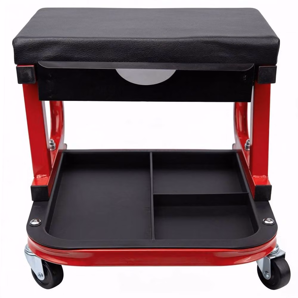 SPETLEK Car Garage Work Stool in Red, W/D/H: 100 x 52 x 34 cm – 3