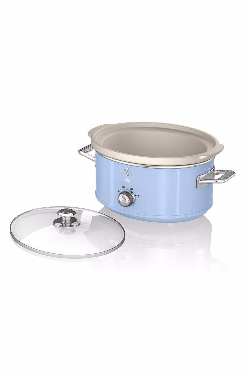 Swan Nordic Slow Cooker, 3.5L, Blue and White – 8