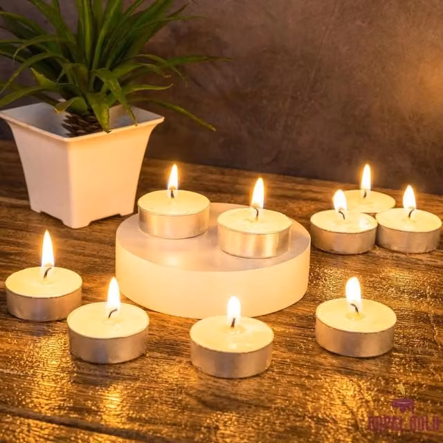 Marco Paul Unscented Tea Lights, White, Pack of 100