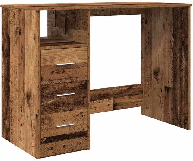 Berkfield Home Modern Computer Desk in Brown, W/D/H: 102 x 76 x 50 cm – 1