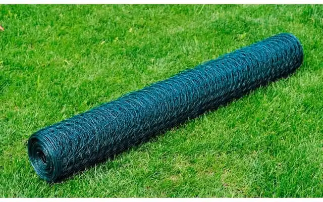 Berkfield Home Green PVC Coated Galvanised Steel Chicken Wire Fence, 25 x 0.75 m – 1