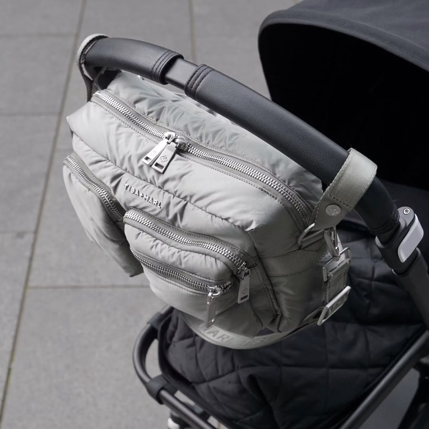 Tiba + Marl Axel Buggy Organiser and Changing Bag in Sage Green – 4