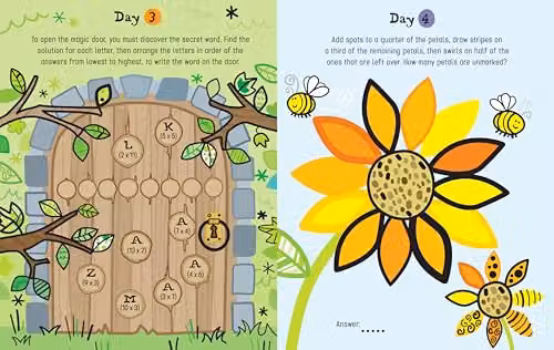 Usborne A Number Puzzle a Day Activity Book, Multicolour – 3