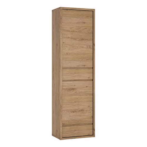 Furniture To Go Shetland Narrow 2 Door 2 Drawer Cabinet in Shetland Oak Brown
