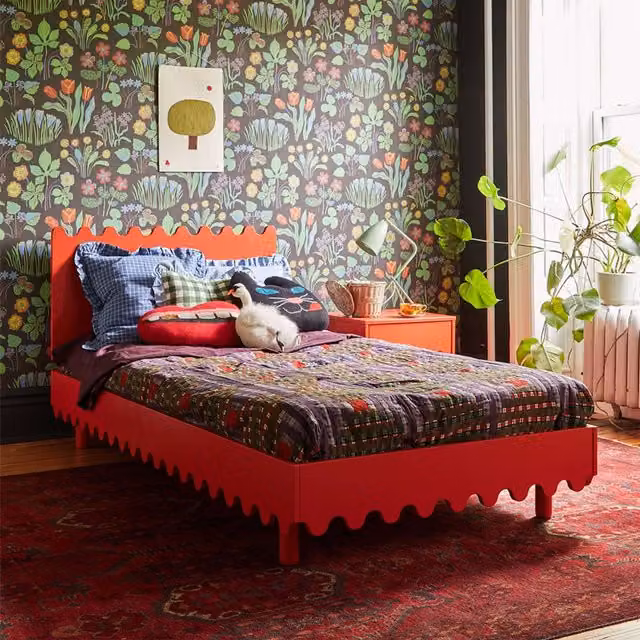 Oeuf NYC Moss Single Bed in Red
