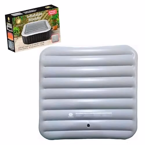 SHATCHI Grey Inflatable Square Hot Tub Spa Cover, W/D: 140 x 140 cm – 1