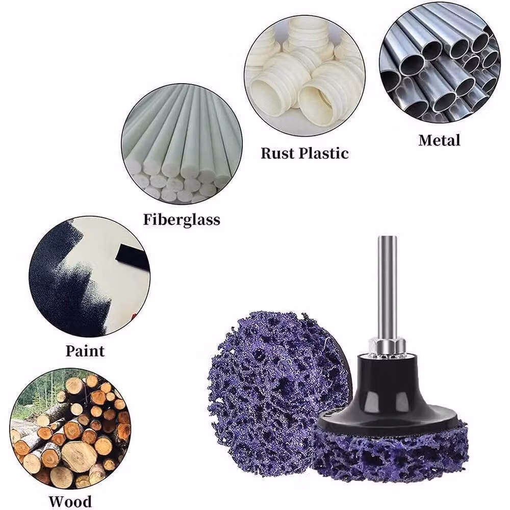 SPETLEK 11-Piece Purple Poly Strip Disc Wheel Set for Paint and Rust Removal on Metal – 3