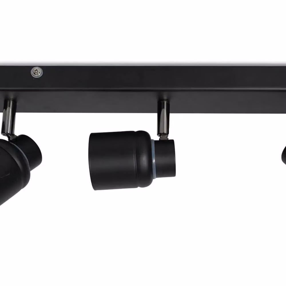 ValueLights 3-Bar Adjustable GU10 Ceiling Spotlight Bar, IP44 Rated Bathroom Light in Black or Gold/Brass – 2