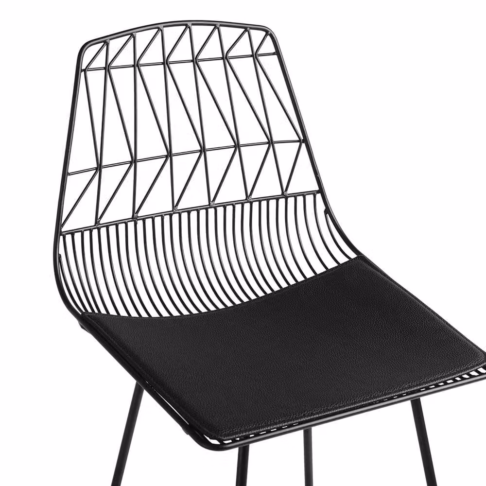 Wyld and Coco Set of 2 Black Faux Leather Counter-Height Bar Chairs – 3