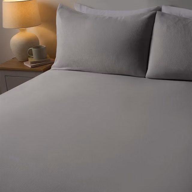 OHS Grey Flannel Microfibre Pillowcases for Adults