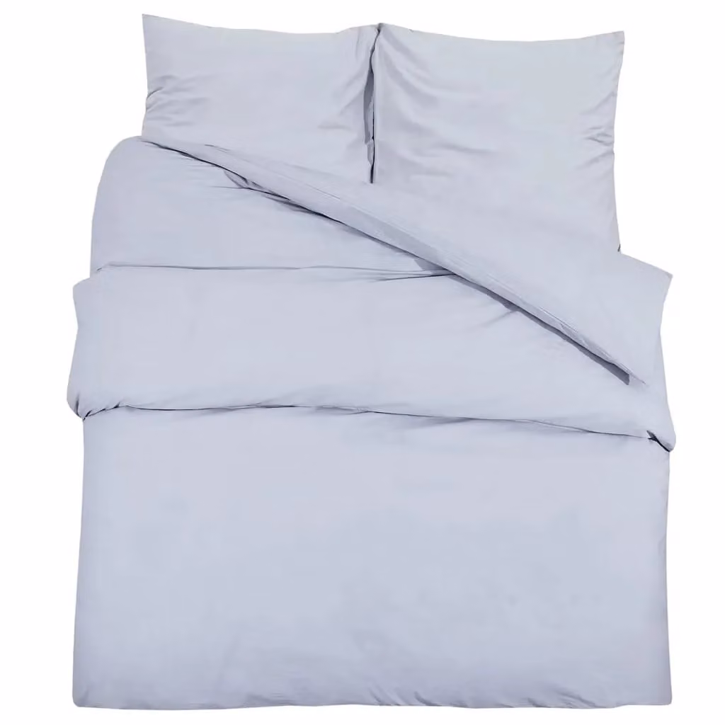 Berkfield Home Grey Microfibre Duvet Cover and Pillowcase Set, W: 240 cm, H: 220 cm – 1