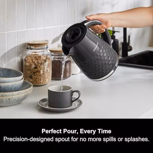 Morphy Richards Hive Jug Kettle, 1.5 l, Black, with Limescale Filter – 11