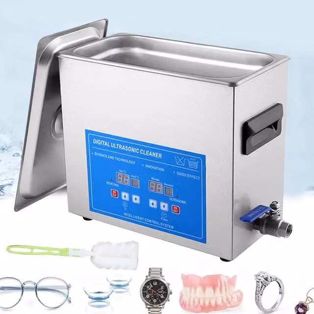 Hinsinc 7L Ultrasonic Cleaner with Timer for Jewellery, Watches and Coins, Silver