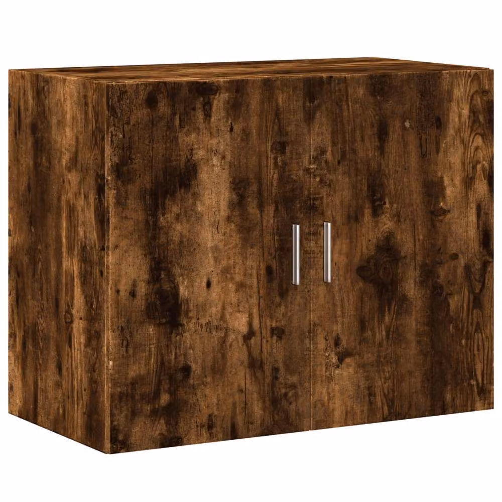 Berkfield Home Wall Mounted Smoked Oak Cabinet in Brown, W/D/H: 80 x 42.5 x 64 cm – 2