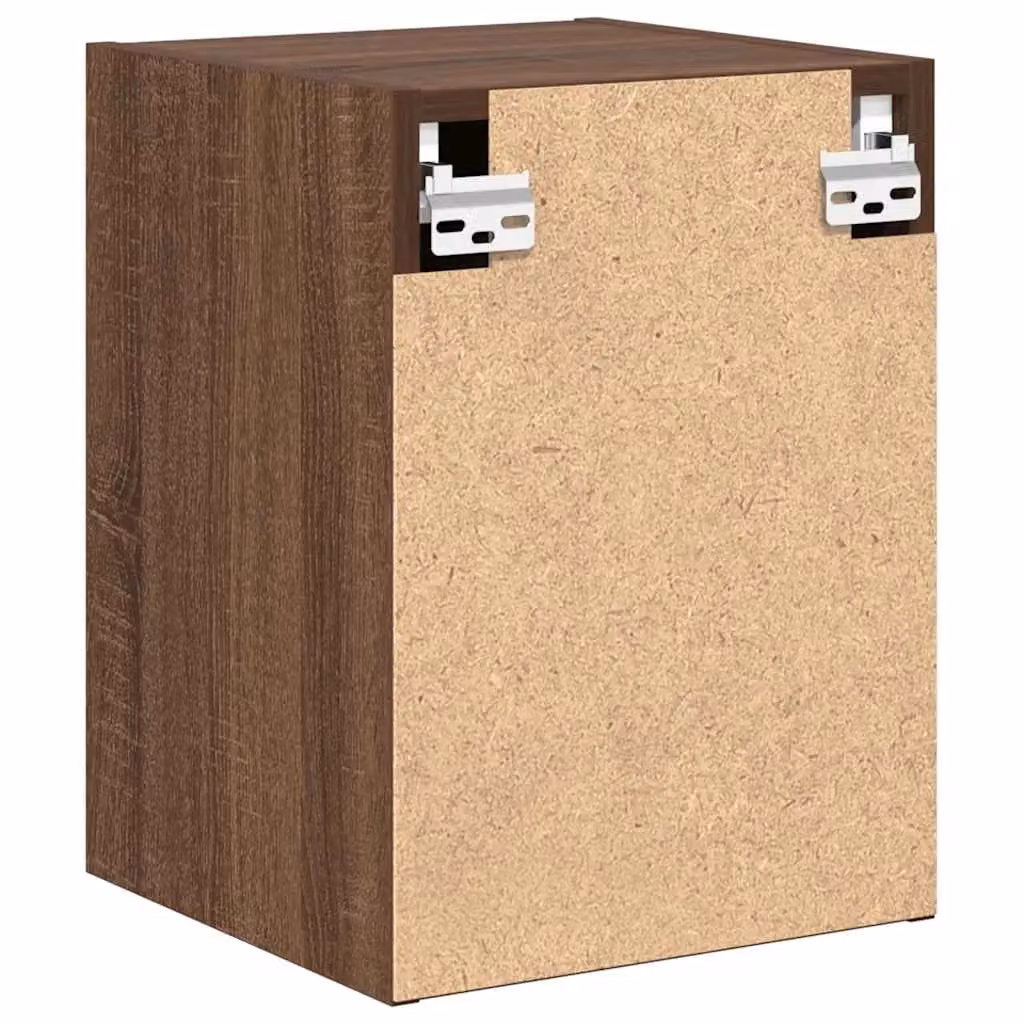 Berkfield Home Set of 2 Wall Mounted Garage Cabinets in Brown Oak Engineered Wood – 5