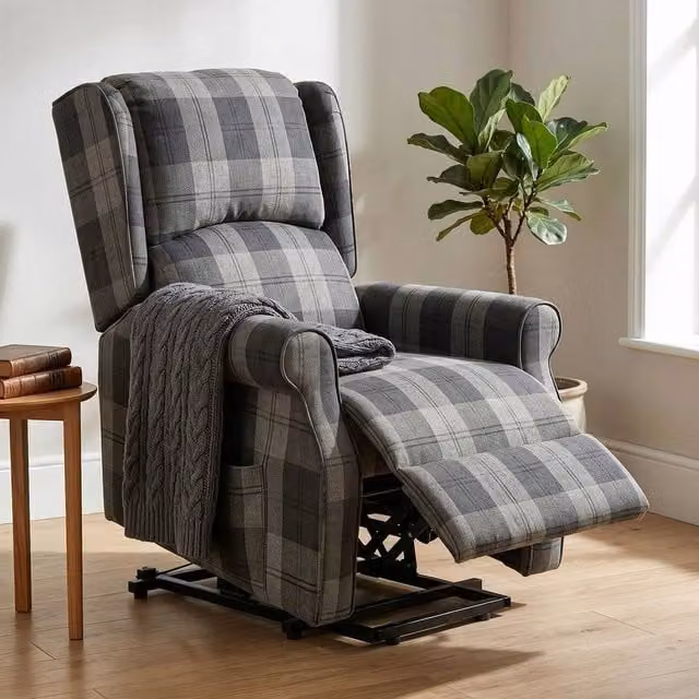 NESTLUNE Power Lift Recliner Chair with Massage and Heat in Grey – 1