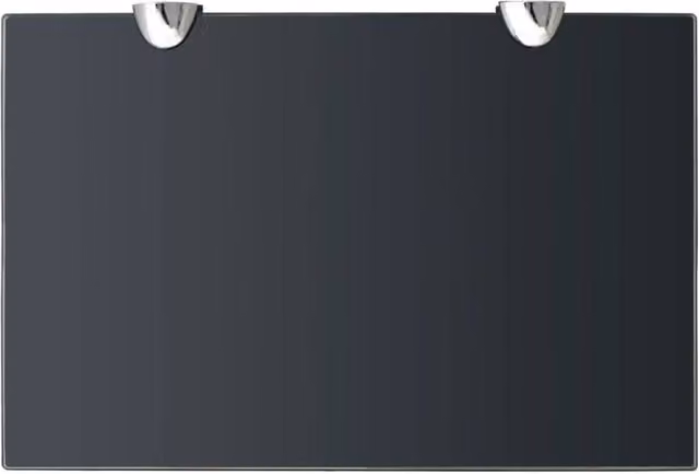 Berkfield Home Modern Floating Glass Wall Mounted Shelf in Black W/D/H: 30 x 20 x 1 cm