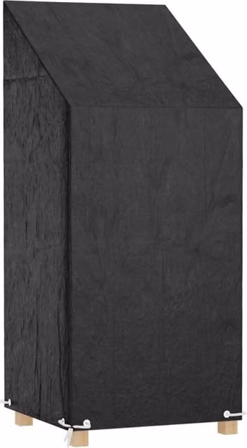 Berkfield Home Water Repellent Dining Chair Cover with 8 Eyelets, Black, W/D/H: 65 x 65 x 110/150 cm – 1