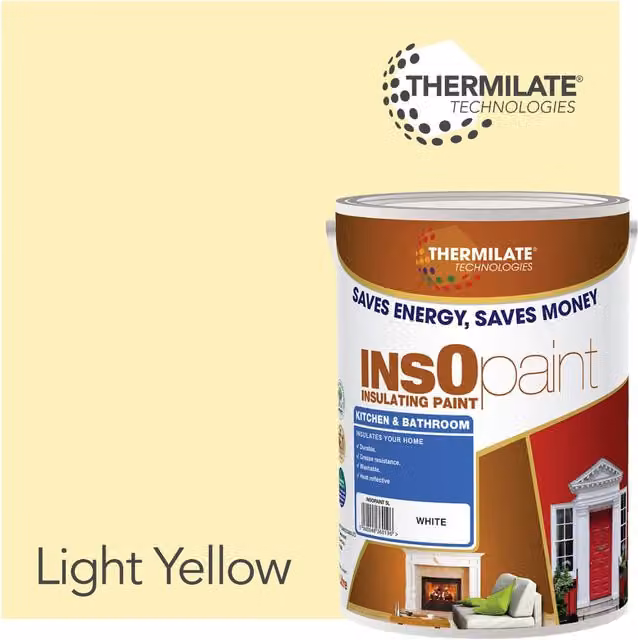 Thermilate Technologies Light Yellow Kitchen and Bathroom Acrylic Latex Paint, 5 l – 1
