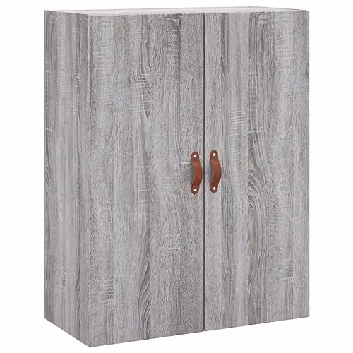 vidaXL Wall Mounted Cabinet in Grey Sonoma, W: 69.5 cm, D: 34 cm, H: 90 cm