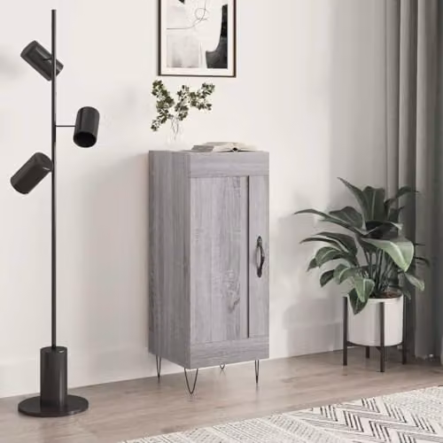 vidaXL Grey Sonoma Sideboard in Engineered Wood W/D/H: 34.5 x 34 x 90 cm – 2