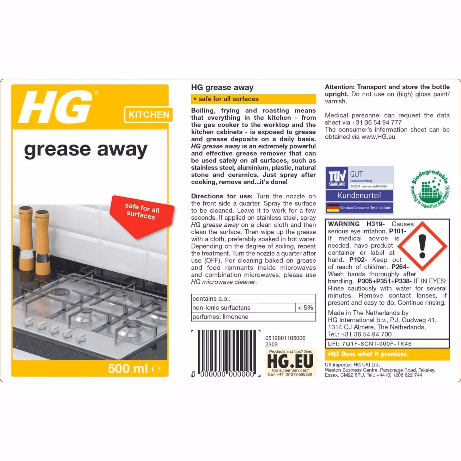 HG Grease Away Spray, 500ml, White – 2