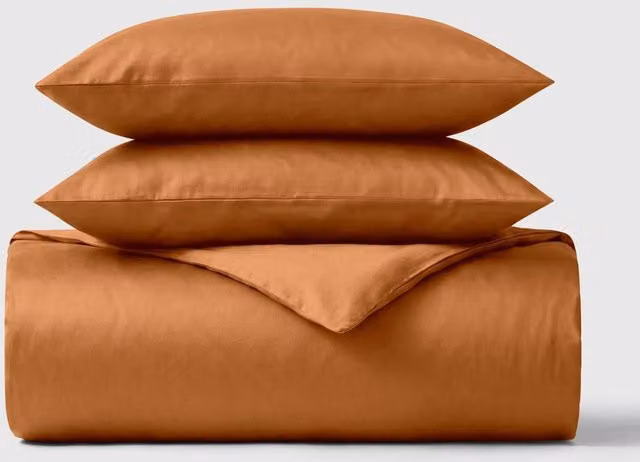 Bedable 100% Cotton Sateen Duvet Cover Set with Pillowcases, Terracotta, W/D/H: 180 x 200 cm – 3
