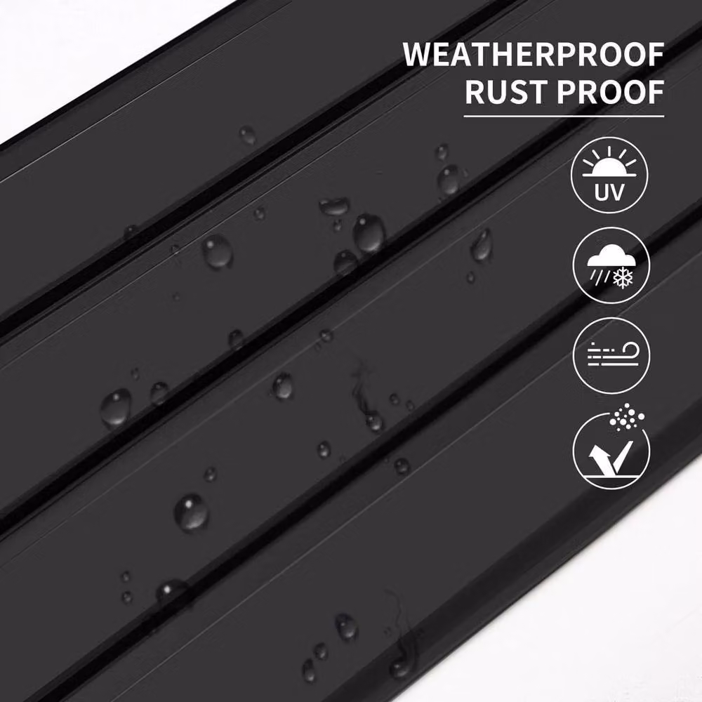 KORVIXA 12 Piece Corrugated Metal Roof Sheets in Black, W: 100 cm, H: 300 cm – 2