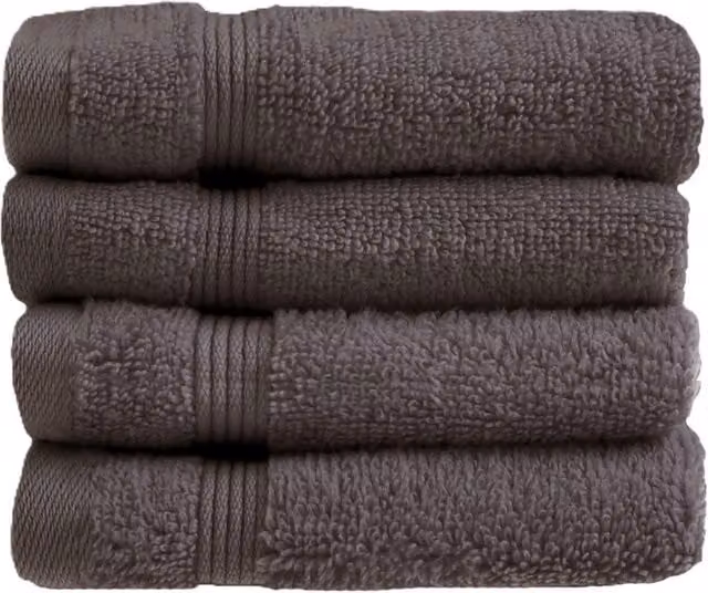 Allure Bath Fashions Luxury Egyptian Cotton Face Towels, 500gsm, Pack of 4, Anthracite Grey – 1