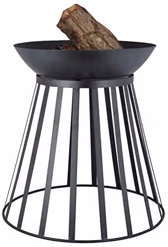 Esschert Design Invertible Metal Fire Basket in Black – 1