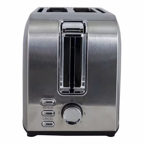 Igenix 2 Slice Stainless Steel Toaster with 750W Power in Silver – 8
