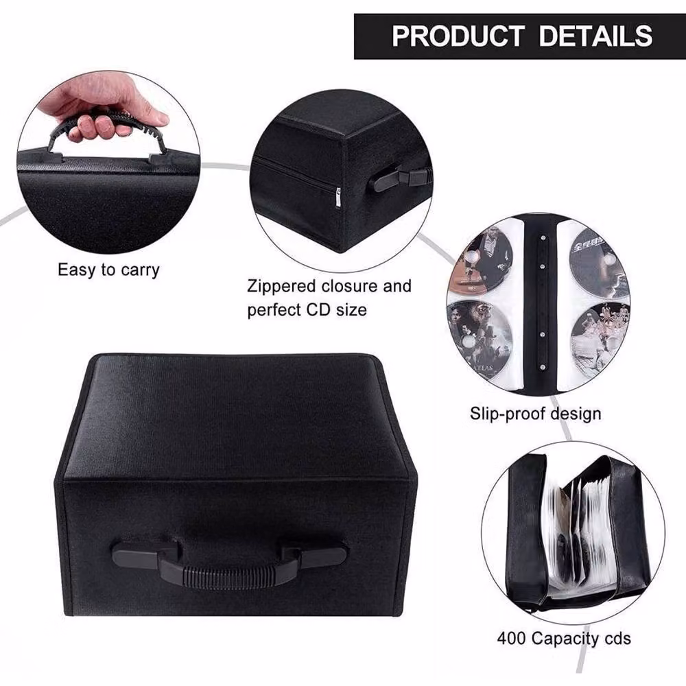 SPETLEK 400 Disc CD DVD Storage Case Wallet Holder in Black – 4
