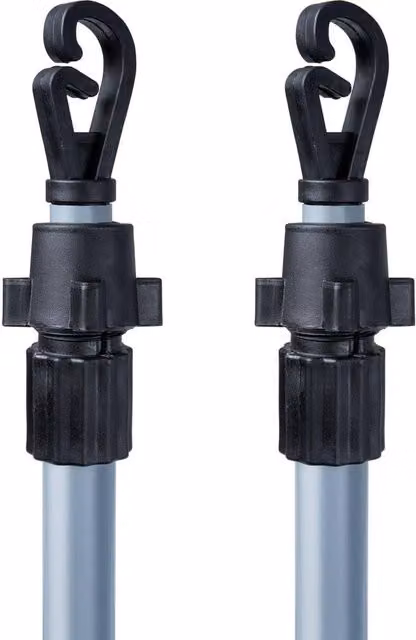 Pelle & Sol Set of 2 Grey Telescopic Iron Washing Line Poles for Outdoor Drying