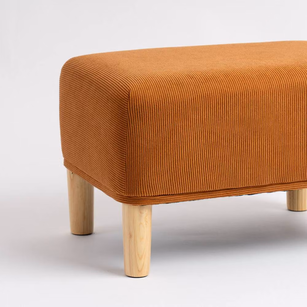 Scottish Everlastings Ltd Caramel Cord Foot Stool in Tan, W/D/H: 33 x 33 x 48 cm – 2