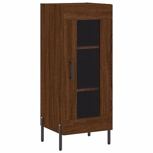 vidaXL Brown Oak Sideboard in Engineered Wood W/D/H: 34.5 x 34 x 90 cm
