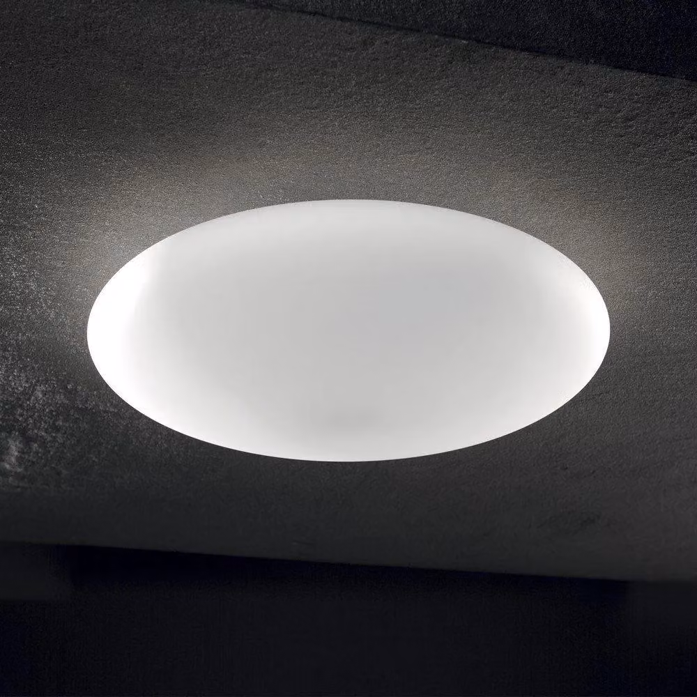Netlighting Smarties Bianco Large 3 Light White Glass Ceiling Flush Light with E27 Sockets – 2