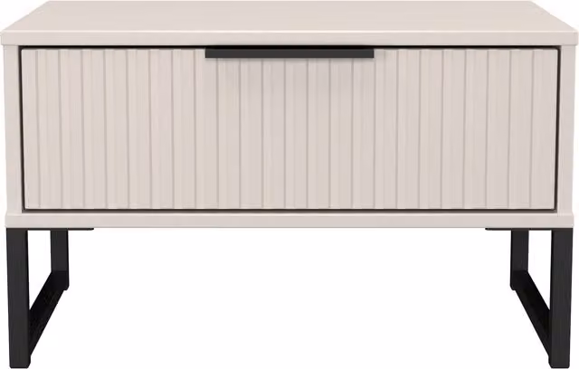 2 U Menai Ready Assembled 1 Drawer Wide Side Table in Taupe