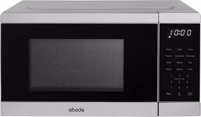 Abode AMT2008SS 20L Solo Digital Microwave in Silver Stainless Steel with Touch Control