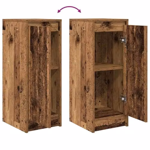 vidaXL Rustic Old Wood Sideboard in Brown, W/D/H: 29.5 x 34 x 76 cm – 4
