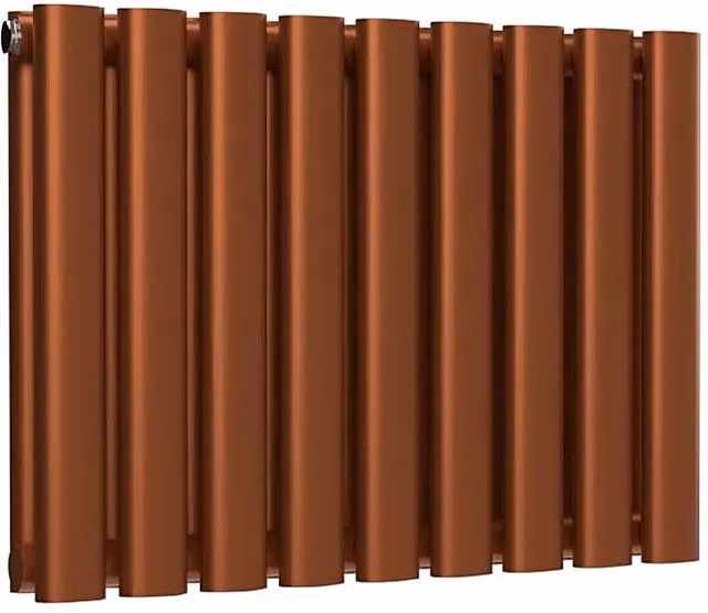 Lux Heat Steel Wall Mounted Radiator in Bronze/Brown, W: 54 cm, H: 40 cm, D: 4 cm